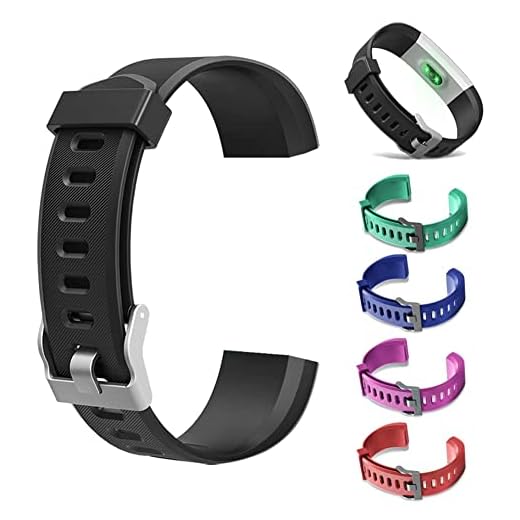 ID115Plus HR - Correa de repuesto colorida para reloj inteligente ID115Plus HR Fitness Tracker, negro, reloj inteligente