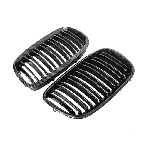 Parrilla delantera de carreras para X5 X6 E70 E71 2008-2013, renovación deportiva en negro brillante