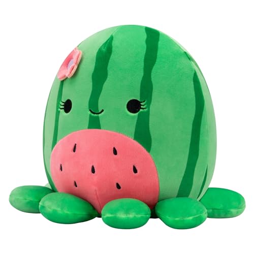 squishmallows original 8-inch marcella watermelon octopus - official jazwares plush