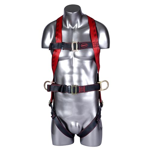 Image of Karam Full Body Safety Harness for Positing (Class P) with Waist Belt & Two D Side Rings | Construction Harness & Fall Protection Gear | PN17
