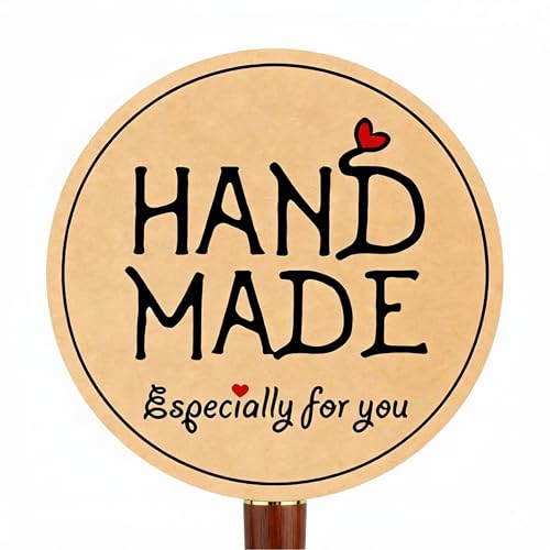 ZLKAPT 120PCS Handmade Especially for You Stickers Handmade Stickers Handmade Labels Especially for You Packaging Stickers Kraft Stickers
