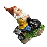Décoration naine créative : le matériau en résine et la finition exceptionnelle garantissent la durabilité et la praticité de cette figurine de gnome.