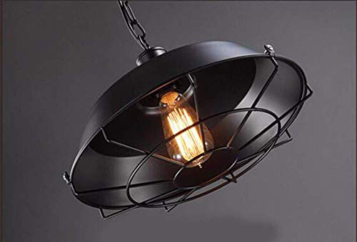 Lámpara de techo colgante industrial negra de 46cm para iluminación exterior e interior 3