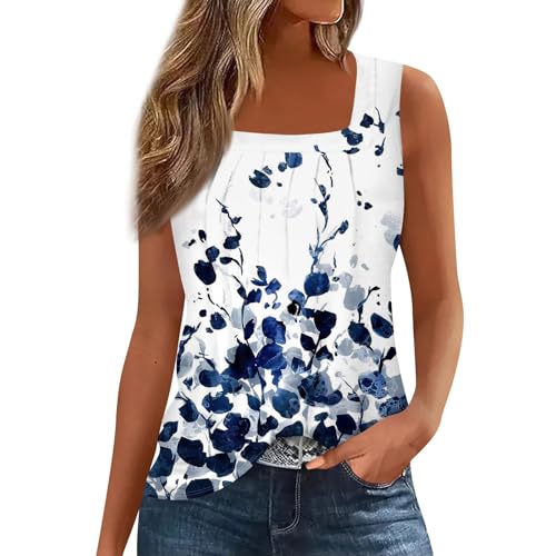 Spring Summer Plus Size Dressy Tank Tops for Women 2025 Womens Workout Floral Boho Beach Sleeveless Shirts Blouses