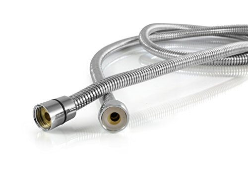 K&J Flexible 304 Stainless Steel Shower Hose - Universal Fit - Fits All Handheld Shower Heads, Sprayers, And Bidet Sprayers (Not Included) - Real 304 Stainless Steel (1, 6 ft) - Thumbnail 5