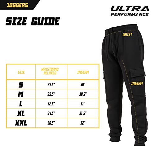 Ultra Performance 3 Pack Mens Sweatpants, Fleece Cargo Joggers For Men With Pockets #TOP5