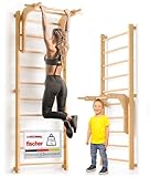 gurkler Sprossenwand für Erwachsene und Kinder - inkl. Klimmzugstange & Dip Extension - Kletterwand und Sprossenwand Kinderzimmer