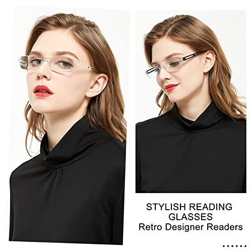 Image of 4 Packs Lightweight Reading Glasses for Women Men Blue Light Blocking Readers 1.0 1.5 2.0 2.5 3.0 4.0