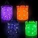 Shappy 4 Pieces LED Light Halloween Candy Bags Up Party Trick or Treat Multipurpose Reusable Goody Bucket for Kids Favor(Green, Purple, Black, Orange), about 30 x 25 cm/ 11.81 x 9.84 Inch
