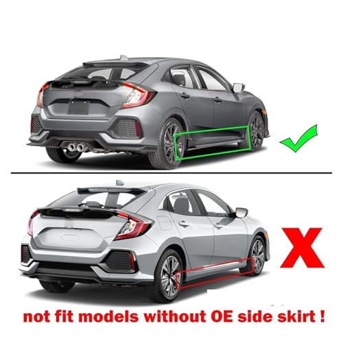 Bavettes pour Civic Type R contre impacts de gravillons | Accessoires garde-boue 4Pcs