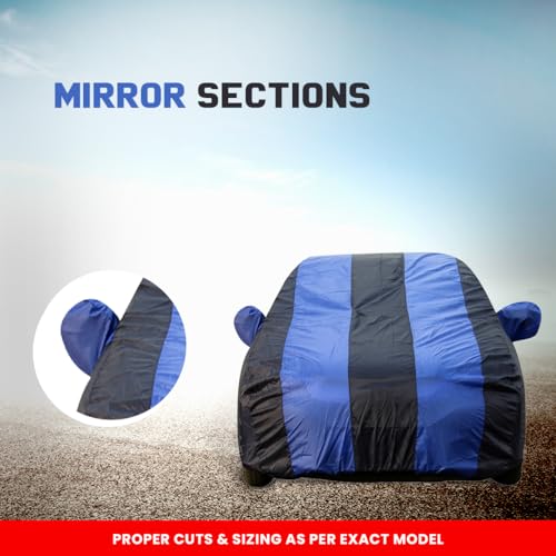 Image of Autofact Mahindra XUV 3xo Car Body Cover Triple-Stitched, Windproof with Buckle Belt, Elastic Hem, Uv Protection, Scratchproof & Dustproof, Soft Feather Fabric for All-Weather Protection(Royal Blue)