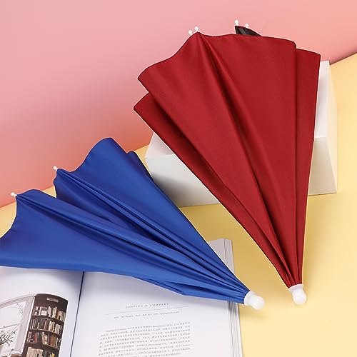 Mufekum 4 Pack Umbrella Hats, 27 Inch Hands-Free Head Umbrella Hats For Adult, Folding Waterproof Umbrella Cap With Head Strap For Outdoor Party thumb #5