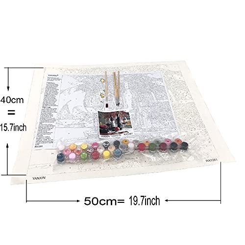 Yanxin Paint By Numbers For Adults Beginner And Kids,16X20 Inch Rolled Canvas Diy Painting By Numbers For Creative Wall Art Home Décor Yx8001-3381 #TOP2