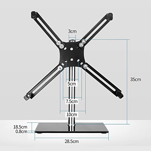 Support de table TV 12-24" pivotant 360° avec base en verre - 2