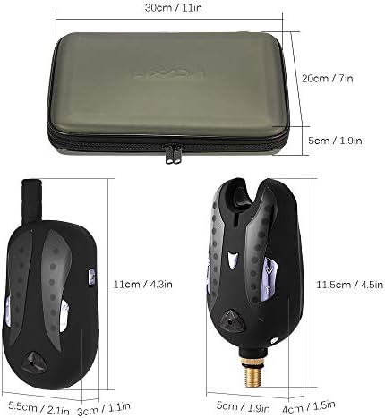 Lixada Fishing Bite Alarm Set 2/3/4Pcs Wireless Digital Fishing Bite Alarm Fishing Receiver Kit with Portable Case