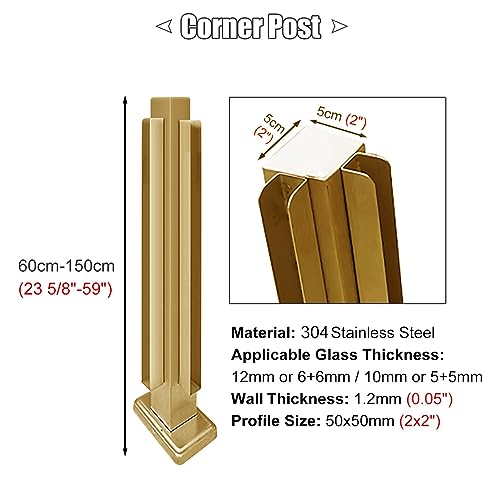 Poteaux de balustrade carrés pour sécuriser une terrasse en verre moderne