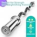4ft EZ Curl Bar, Heavy-Duty Curling Bar Olympic Barbell for Strength Training, 400LB Load Capacity, Arm Muscle Workouts Bar, Compatible with 2-Inch Weight Plates, Black, Ideal for Home and Gym