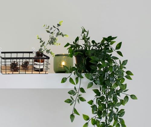 Miniatura 3 de Cesta De Alambre, Cesta De Metal Para Almacenamiento, Cesta Decorativa De Pared, Base De Madera Extraíble, Para Baño, Cocina, Despensa, Aperitivos De Frutas, Color Negro 2 Unidades