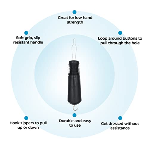 Mobb Button Hook And Zipper Pull Helper, Dressing Aid Device Tool For Arthritis #TOP2