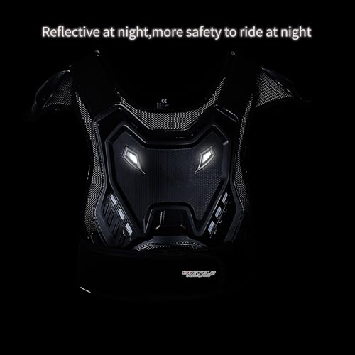 Combinaison de moto pour enfants – Équipement de moto tout-terrain avec coudières, genouillères, protège-tibias, protection de la colonne vertébrale, équipement de motocross pour sports de plein air – vue 2