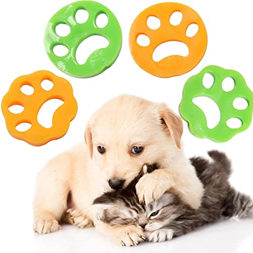 HONGECB Removedor Lavandería Mascota, Removedor de Pelo de Mascotas para Lavadora, Pet Fur Catcher, Quitapelos Mascotas, Reutilizable, Pelo de Perros y Gatos en la Ropa, 4 Piezas Cover