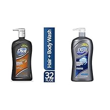 Dial for Men Hair + Body Wash, Hydro Fresh, 32 Ounce and Dial for Men Hair + Body Wash, Ultimate Clean, 32 Fluid Ounces