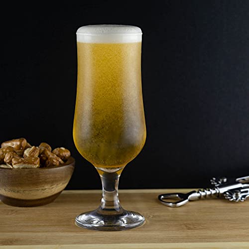 Epure Collection 4 Piece Hurricane Glass Set - Perfect For Pina Coladas, Daiquiris, Juice, Mojitos, Full-Bodied Beer, Water, And Other Cocktails (Bloom Hurricane Glass (12.5 Oz) - 4 Piece) #TOP3