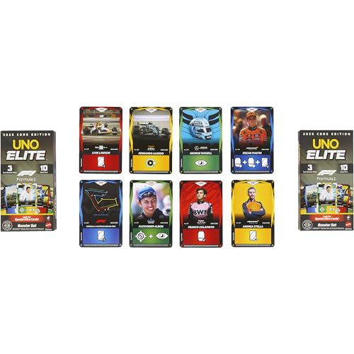 Games Mattel Pack De 2 Coffrets Boosters Uno Élite Formule 1 Édition Standard 2025 - vue 5