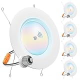 Sunco 6 Inch LED Can Lights Retrofit Recessed Lighting, Motion Sensor Ceiling Light, 850 LM, Selectable CCT 2700K/3000K/4000K/5000K/6000K, 10W, ETL 4 Pack.