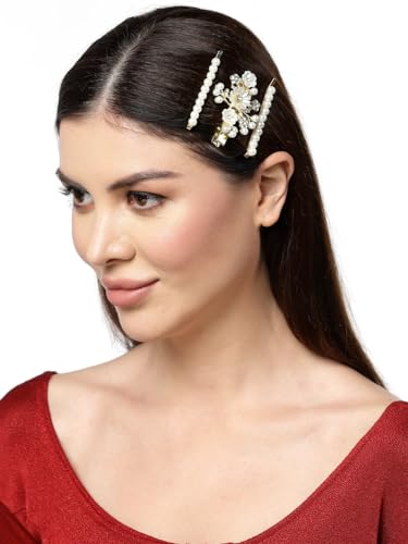 Vogue ヘアアクセサリー パール ヘアクリップ ヘアピン ヘアアクセサリー 女性用 女の子用 …(スタイル-4)（Amazon）