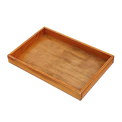 Ipetboom Almacenamiento de Madera Multifuncional Escritorio Organizador de Escritorio de Madera Vintage y Artículos Color Rústica