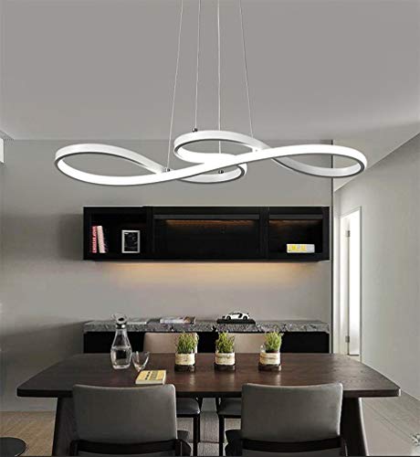 Lustre LED blanc hauteur réglable 75cm avec intensité variable par télécommande - 4