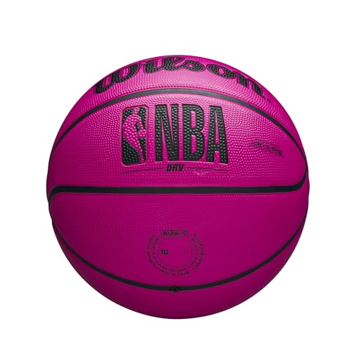 Image of WILSON NBA DRV Outdoor Basketball with Pump - Pink, Size 5-27.5 inch