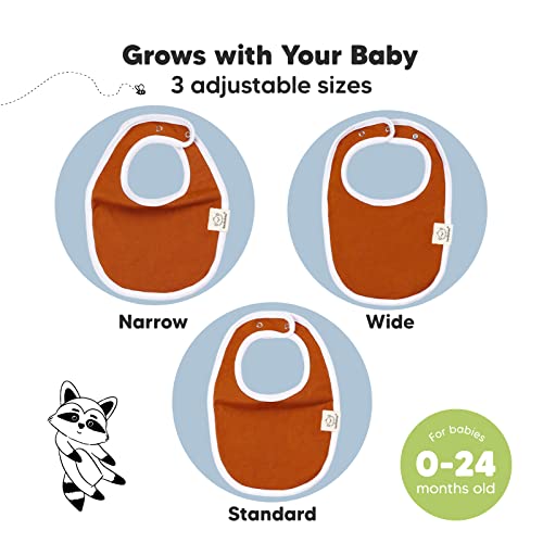 8-Pack Organic Baby Bibs For Girls & Boys - Teething Baby Bibs For Boy, Girl - Newborn Bibs For Baby Girl, Boy (Basics) #TOP3