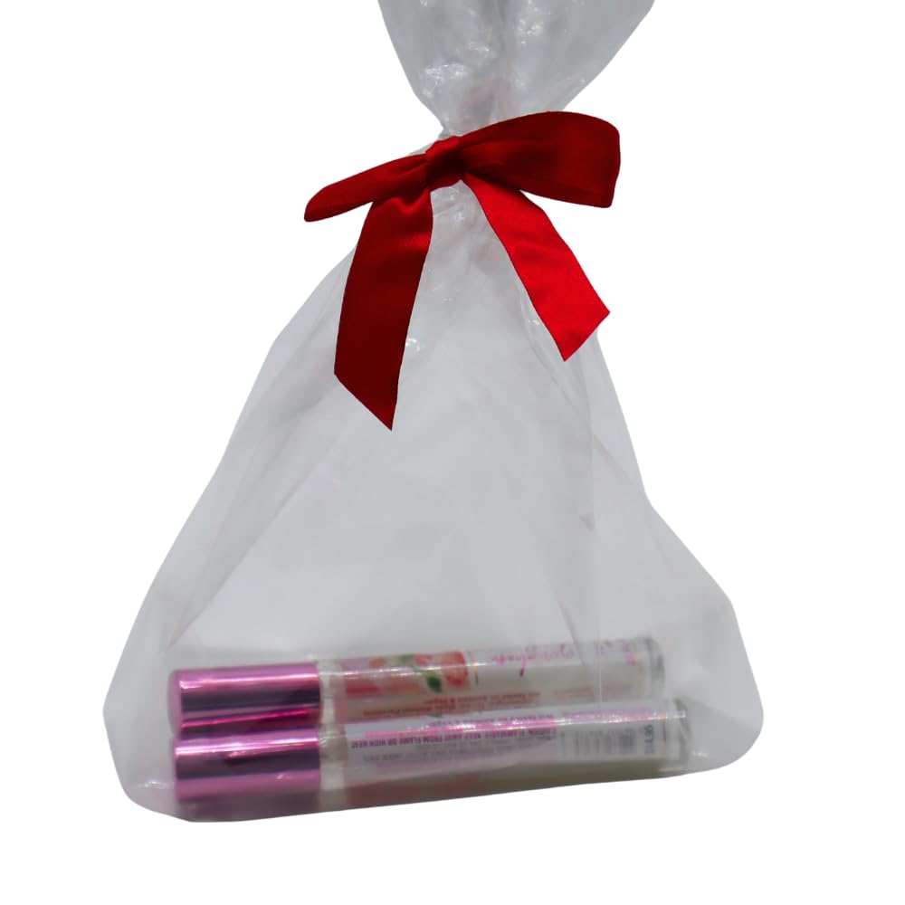 Bath & Body Works GINGHAM GORGEOUS Perfume Mini Spray Travel Size Gift Set with a Red Bow for Holidays 0.23 fl oz - Pack of 2