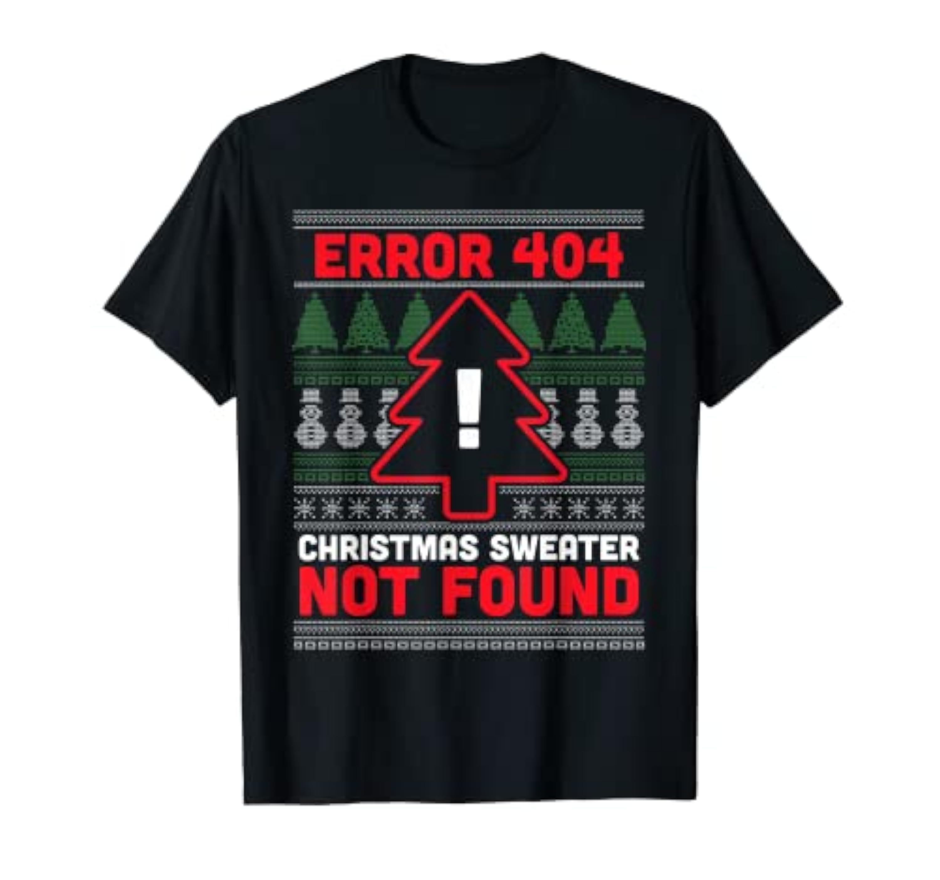 Error 404 feo suéter de Navidad no encontrado - Computer Nerd Camiseta