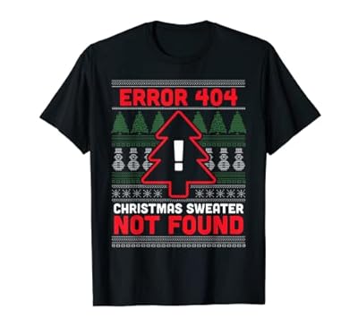 Error 404 feo suéter de Navidad no encontrado - Computer Nerd Camiseta | Ya disponible en tu tienda friki favorita! En mundofriki.es!