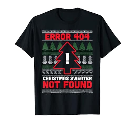 Error 404 feo suéter de Navidad no encontrado - Computer Nerd Camiseta | Ya disponible en tu tienda friki favorita! En mundofriki.es! Error 404 feo suéter de Navidad no encontrado - Computer Nerd Camiseta | Ya disponible en tu tienda friki favorita! En mundofriki.es!