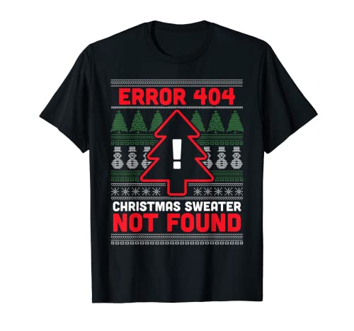 Ya en mundofriki.es: Error 404 feo suéter de Navidad no encontrado - Computer Nerd Camiseta