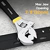 deli 6 Adjustable Wrench Heavy-Duty Chrome Anti-Slip Grip, Smooth-Jaw, Cr-V Steel, Wide Opening for Plumbing & DIY