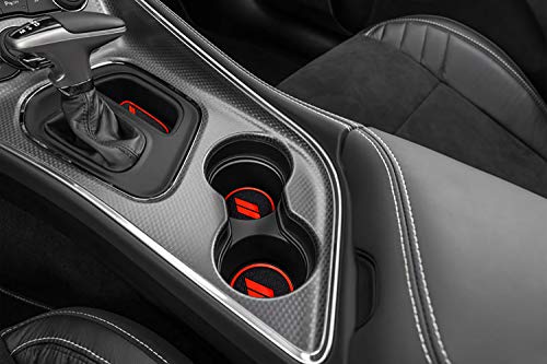 Auovo Anti-Dust Mats For Challenger Accessories 2015-2023 Custom Interior Cup Holder Inserts Door Pocket Center Console Liners (Red, 11Pcs/Kit) #TOP1