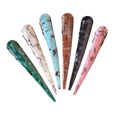 Beaupretty 6pcs Large Alligator Hair Clips, Acrylic Duckbill Clips