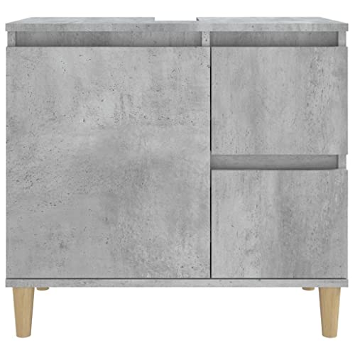 Armario de baño gris hormigón de 65 cm en madera de ingeniería 8
