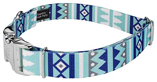 Country Brook Petz - Premium Snowy Pines Dog Collar - Christmas Collection With 16 Festive Designs (1 Inch, Medium) #TOP4