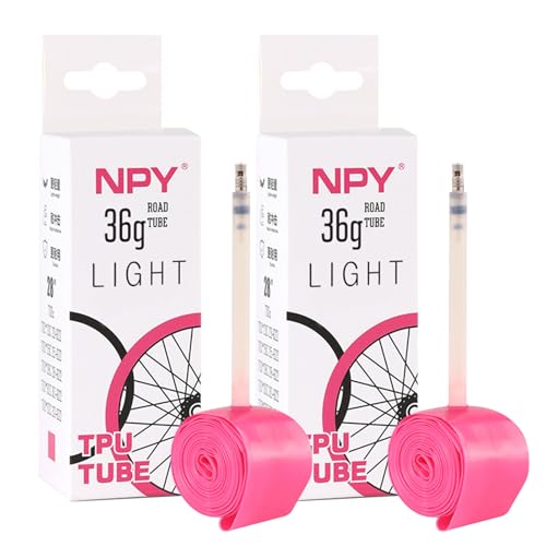 Biglumin 2 peças 85 mm câmara bicicleta de estrada TPU, 700 cm x 18-32C com boca francesa tubular leve, resistente à oxidação e à temperatura, resistente a furos ultraleve e portátil