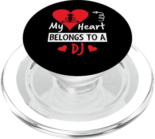 Valentines Day Design - My Heart Belongs to a DJ PopSockets PopGrip para MagSafe