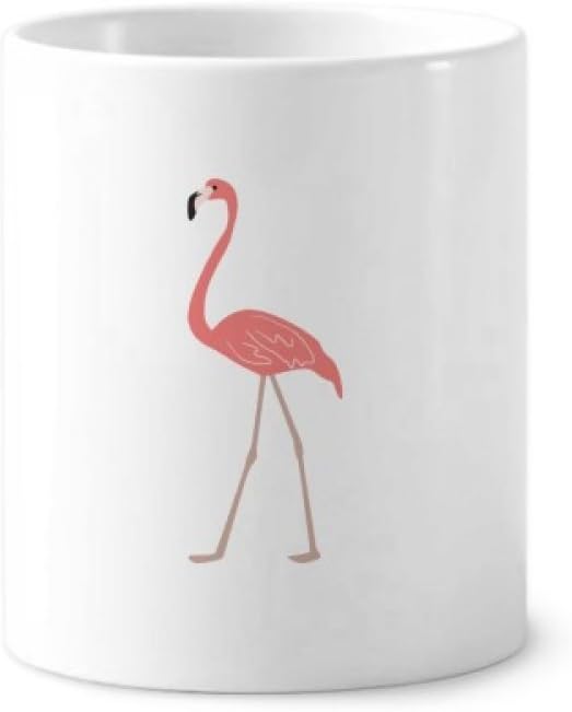 Walking Flamingo Pattern Toothbrush Pen Holder Mug Ceramic Stand Pencil Cup