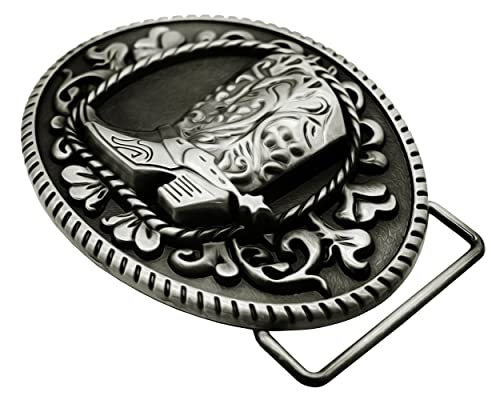 Image of Moranse Cross Cowboy Kneeling Prayer Horse Zinc Alloy Belt Buckles