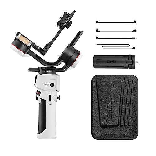 Stabilisateur M3S HUIOP avec lumière LED intégrée et mini trépied pour appareil photo standard