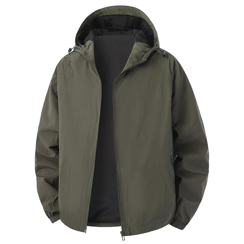 Cazadora hombre primavera con capucha y chaquetas ligeras informales 2